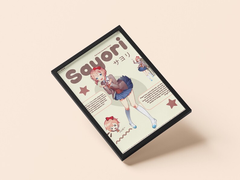 Doki Doki Literature Club Sayori Poster Etsy doki-doki-literature-club-sayori-poster-etsy