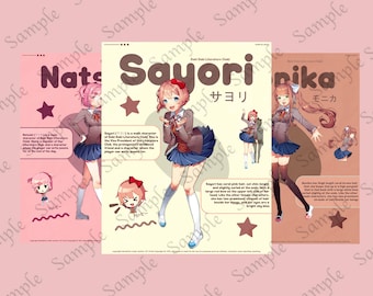 Doki Doki Literature Club! Posters | Sayori, Natsuki, Monika and Yuri