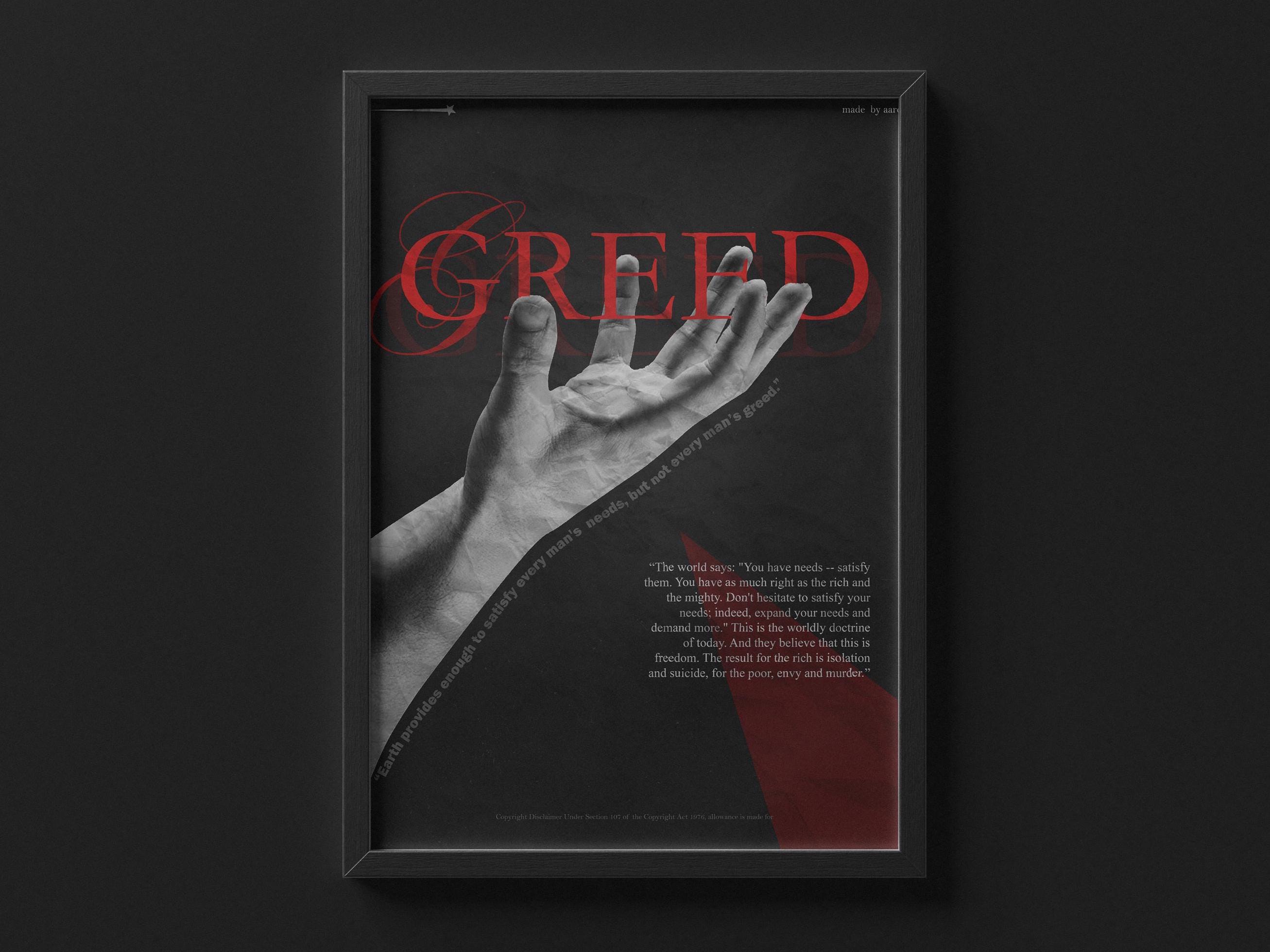 Greed Poster - Etsy