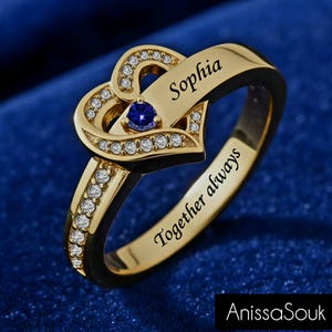 Bague Personnalisable Avec Ton Nom Et Ta Pierre De Naissance – Unique Et élégante !