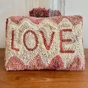 Rug Hooking PATTERN on Linen - LOVE