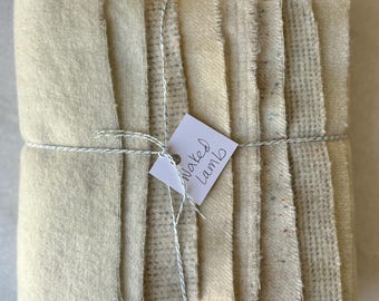 Hand Dyed Wool Fabric, 8 Dirty Lamb Fat 1/16 Sixteenth for Primitive Rug Hooking