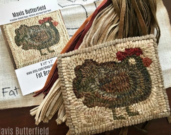 RUG HOOKING KIT - Fat Brown Hen on Linen