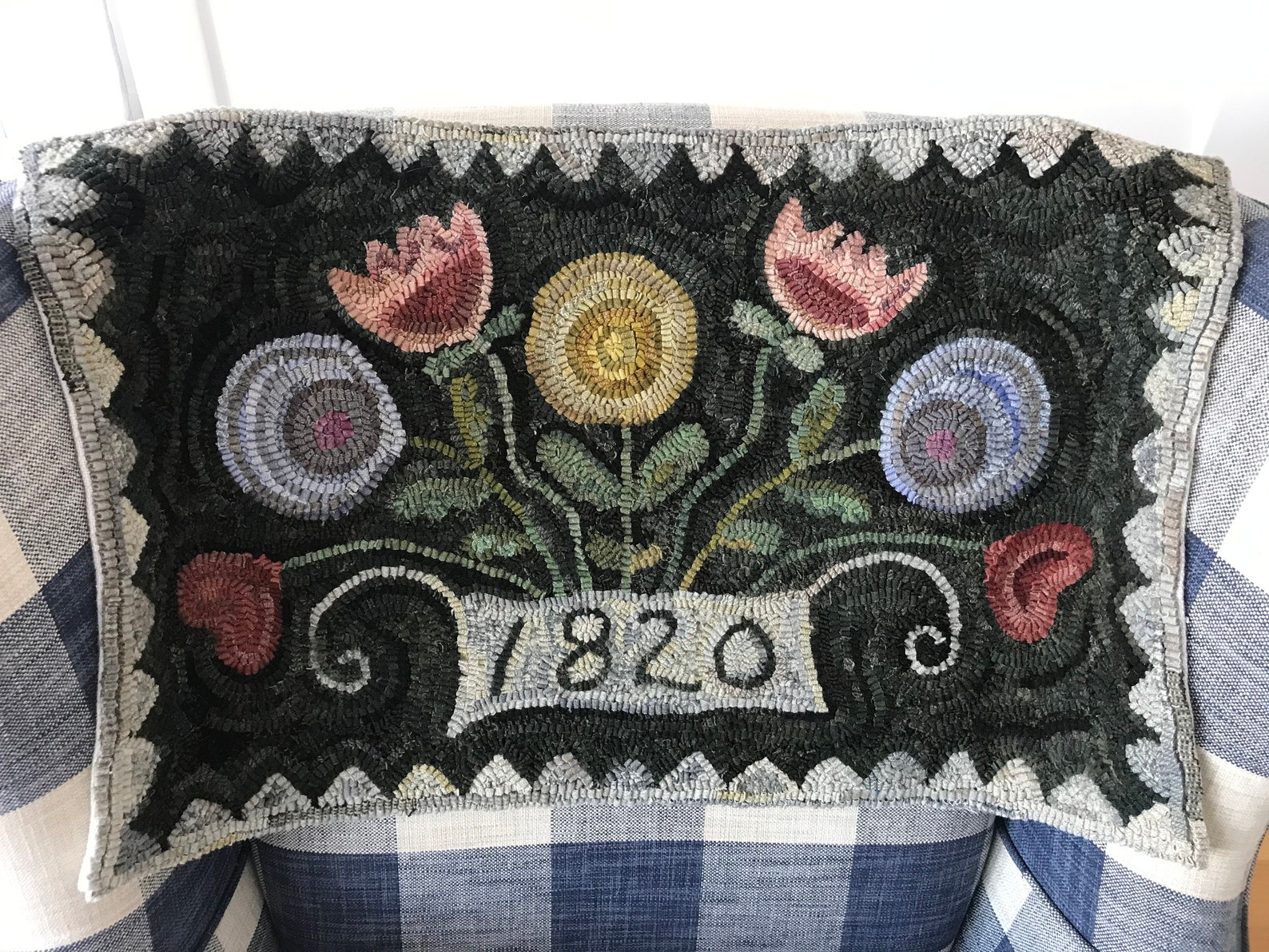 RUG HOOKING KIT - 1820 Flower Basket ~ on Linen With Hand Dyed Wool - Etsy