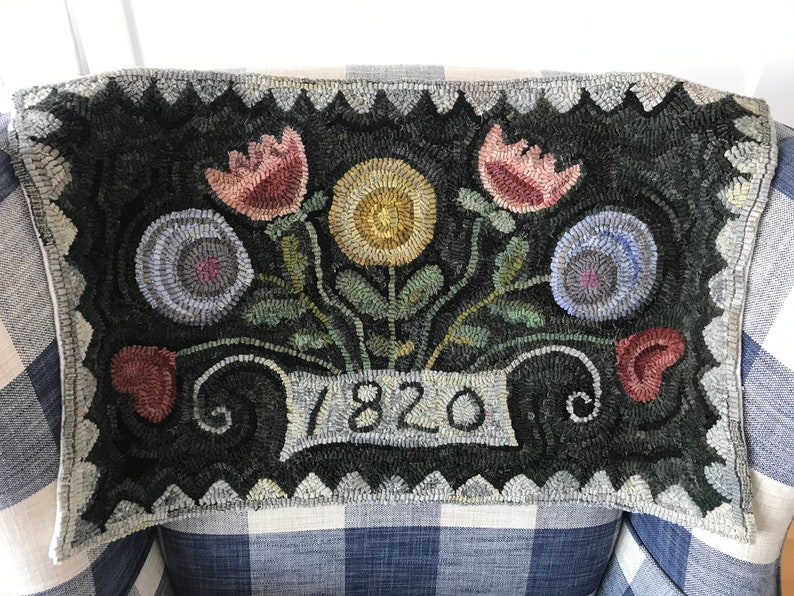 RUG HOOKING KIT - 1820 Flower Basket ~ on Linen With Hand Dyed Wool - Etsy