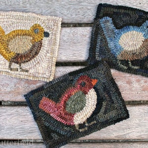 Rug Hooking Pattern Miss Robin on Linen or Paper