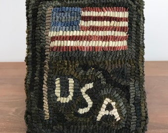 RUG HOOKING KIT - Small American Flag