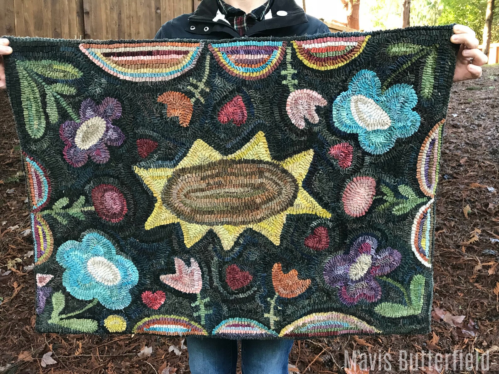 Rug Hooking Pattern ~ Happy Happy Flowers ~ on Linen - Etsy