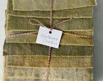 Hand Dyed Wool Fabric, 8 Chalkware Chicken Fat 1/16 Sixteenths for Primitive Rug Hooking