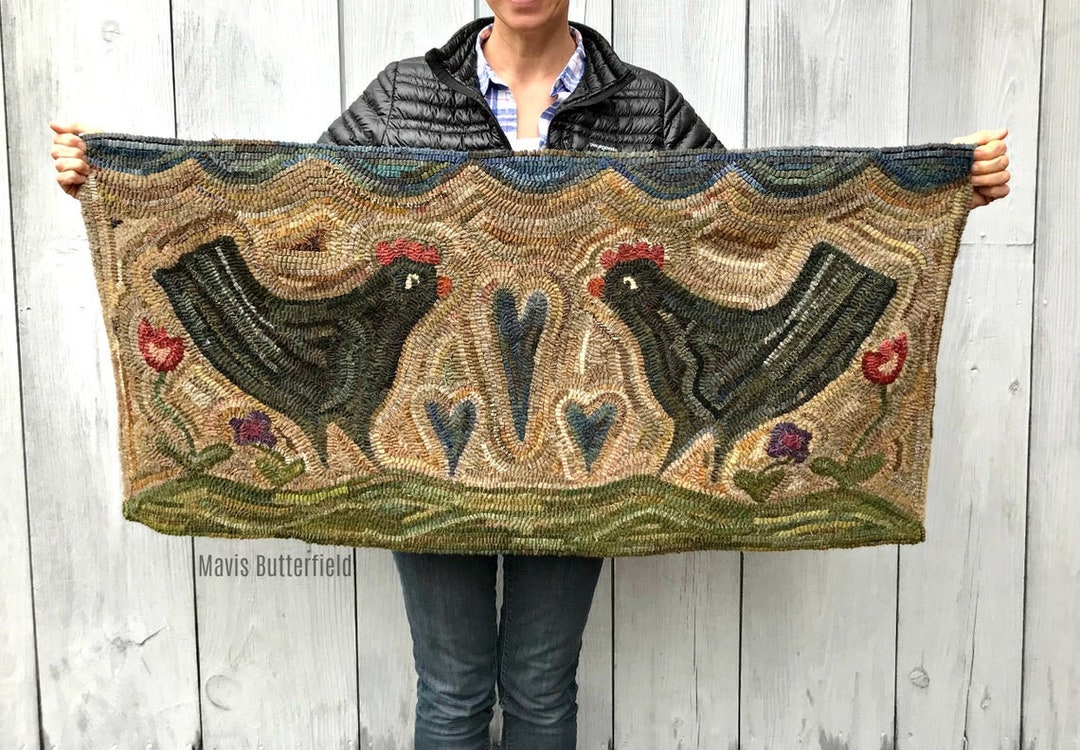 RUG HOOKING KIT - Miss Henny and Miss Penny - on Linen - Etsy