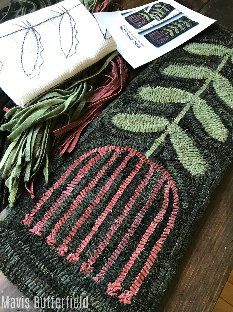 RUG HOOKING KIT - Old Fashioned Tall Tulip on Linen - Etsy