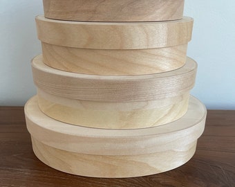 Set of 4 High Quality Unfinished Bentwood, Shaker Style, Wood Boxes   *SPRING CLEANING SALE*