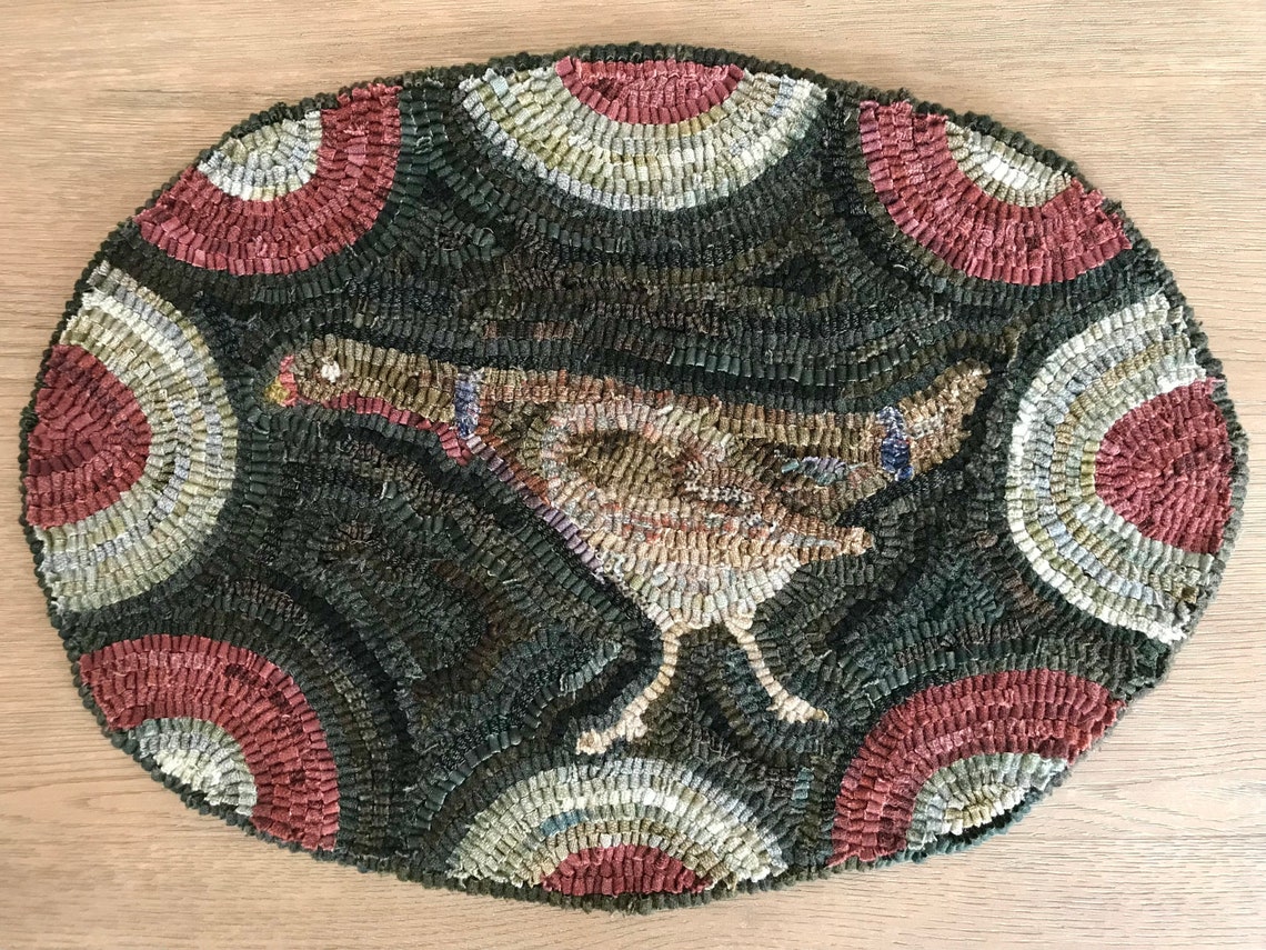 Turkey Hook Rug Olde Heritage Turkey ~ Rug Hooking Pattern on Linen - Etsy