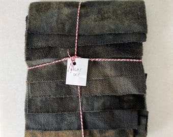 Hand Dyed Wool Bundles