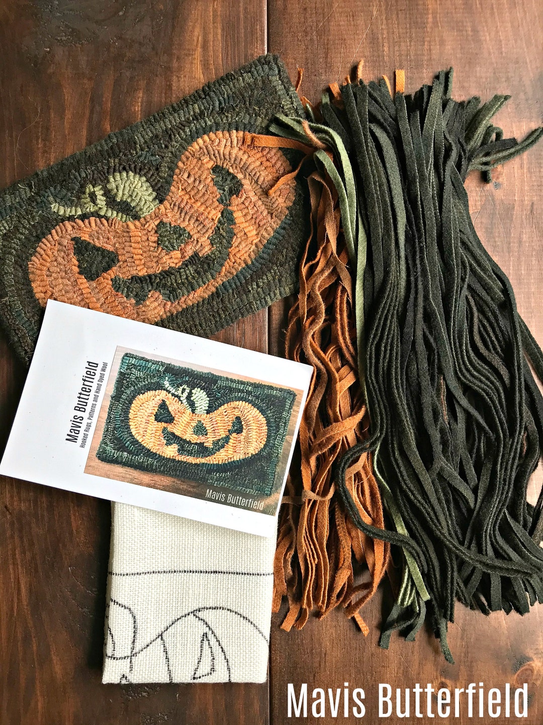 RUG HOOKING KIT - Happy Jack Pumpkin on Linen - Etsy