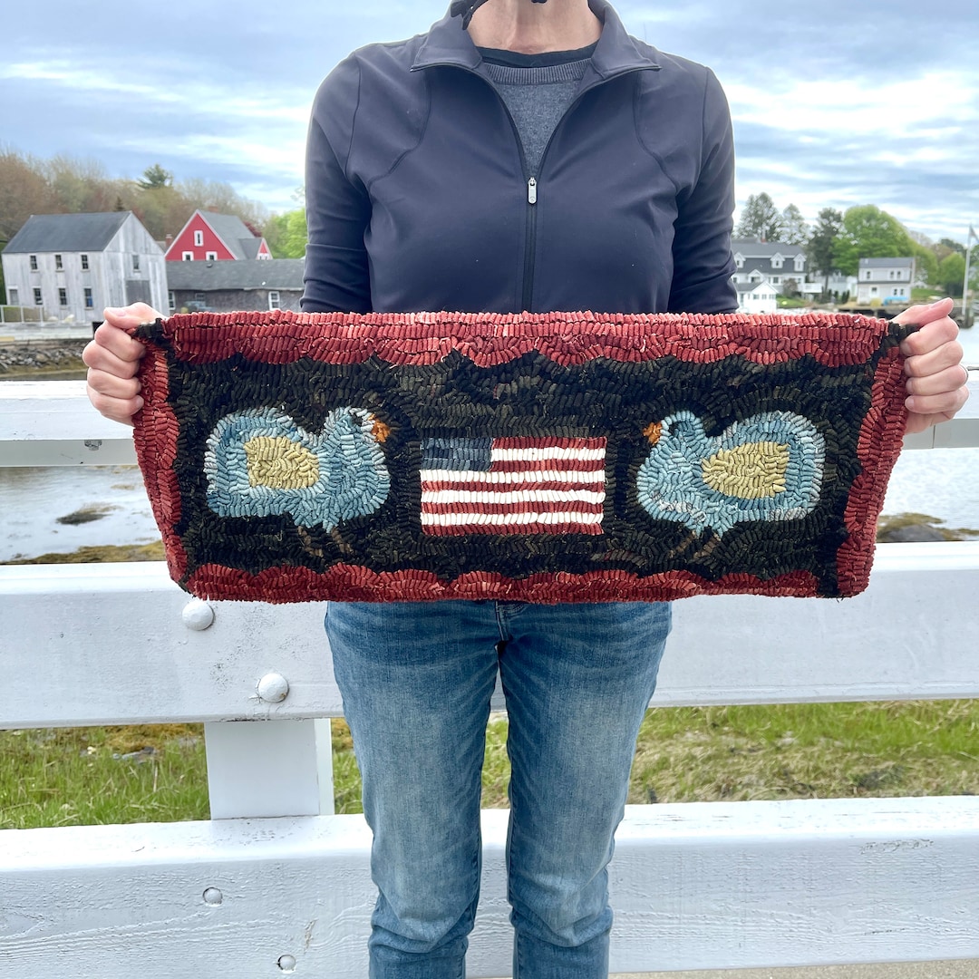 American Chickens ~ Rug Hooking Pattern on Linen - Etsy