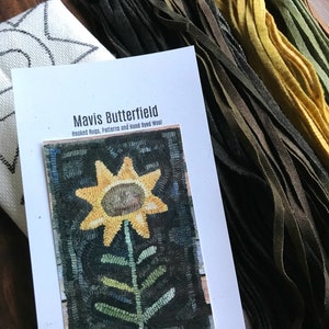 RUG HOOKING KIT - Folk Art Sunflower on Linen - Etsy