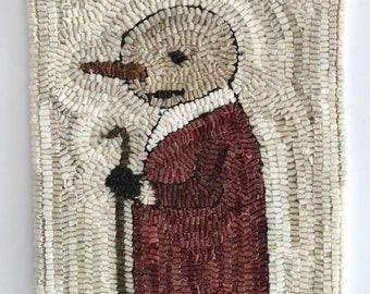 Olde Winter Woodstock ~ Rug Hooking Pattern on Linen