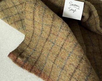 Savory Sage Wool Fabric: Fat Quarter Yard for Rug Hooking (16"x28")