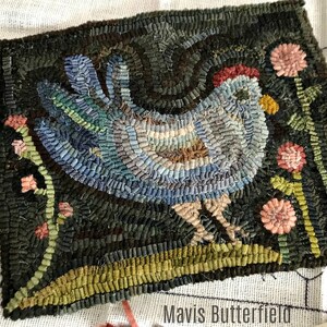 RUG HOOKING KIT Chicky's Garden on Linen image 2