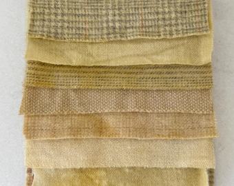 Hand Dyed Wool Fabric, 8 Chalkware Chicken Fat 1/16 Sixteenths for Primitive Rug Hooking