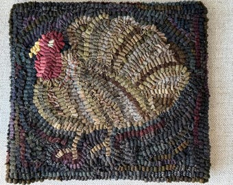 Rug Hooking Pattern Tom Turkey on Linen