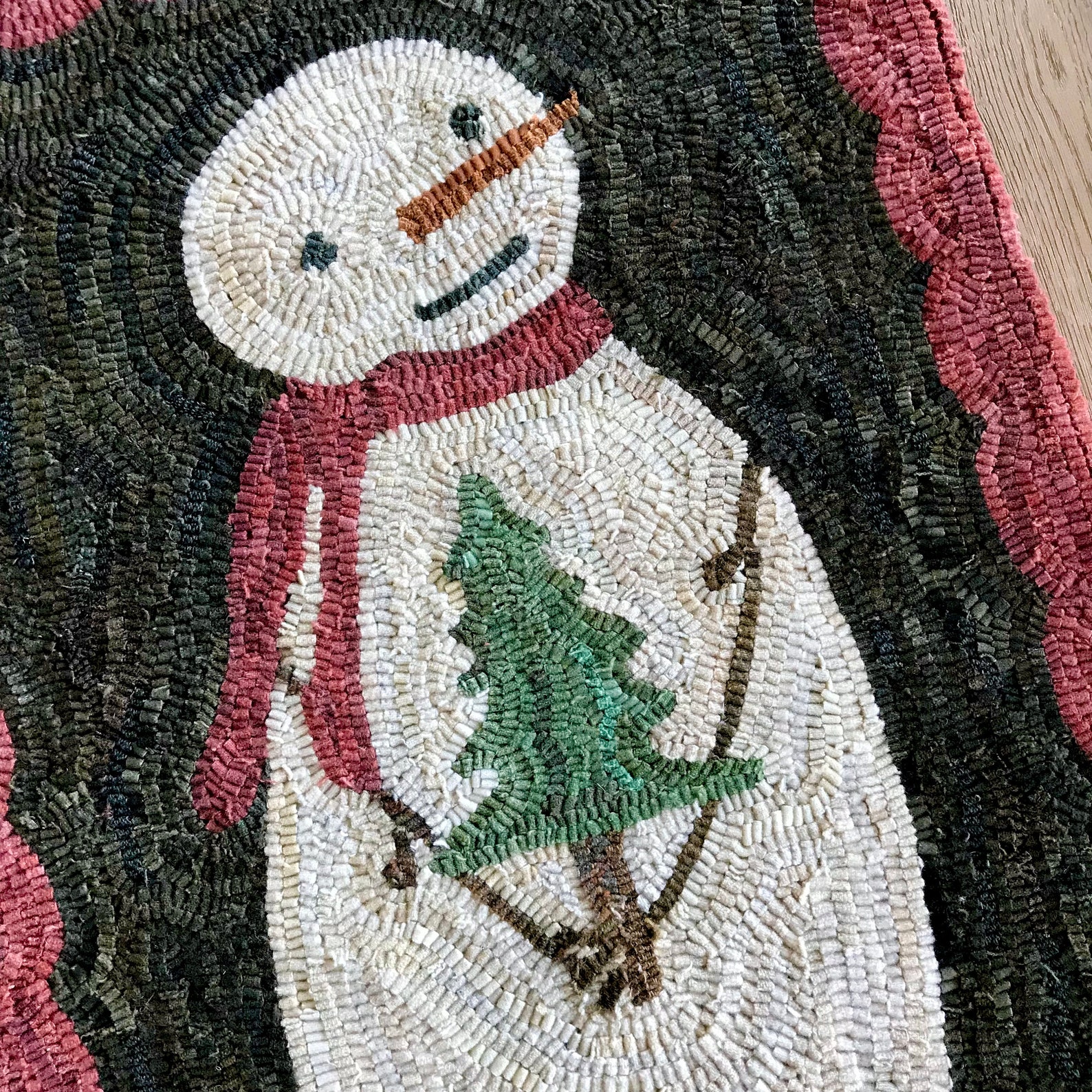 Fall Rug Hooking Patterns When Snowflakes Fall ~ Rug Hooking Pattern on Linen - Etsy