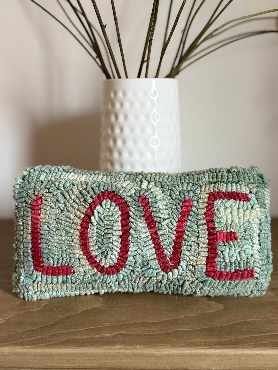 Rug Hooking PATTERN on Linen - LOVE 2 - Etsy