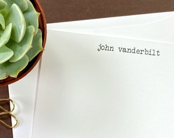 Personalized Stationery Set - Hemingway - Typewriter Font