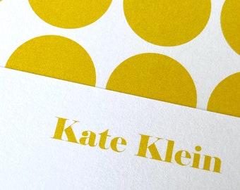 Personalized Stationery Set - Modern Dot - Polka Dot Envelope Liner