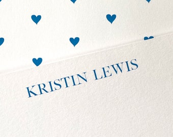 Personalized Stationery Set - Hearts