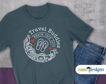 Travel Buddies Shirt, Weltenbummler, Reise-Shirt, erkunden Shirt, Abenteuer-Shirt, Urlaub Shirt, Reisender Shirt, Flugzeug Shirt, Insel