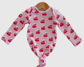 Miss Candy Corn Baby Knotted Gown