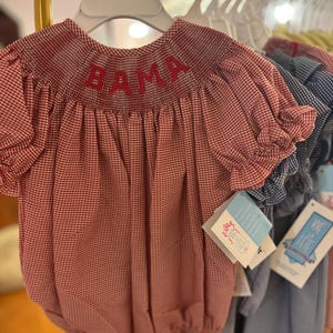 Baby Girl Alabama Gameday Bubble Romper