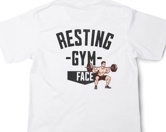 Resting Gym Face T-Shirt: Funny Unisex Workout Tee