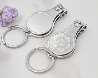 Personalizowany obcinacz do paznokci ze stali nierdzewnej, brelok z otwieraczem do butelek