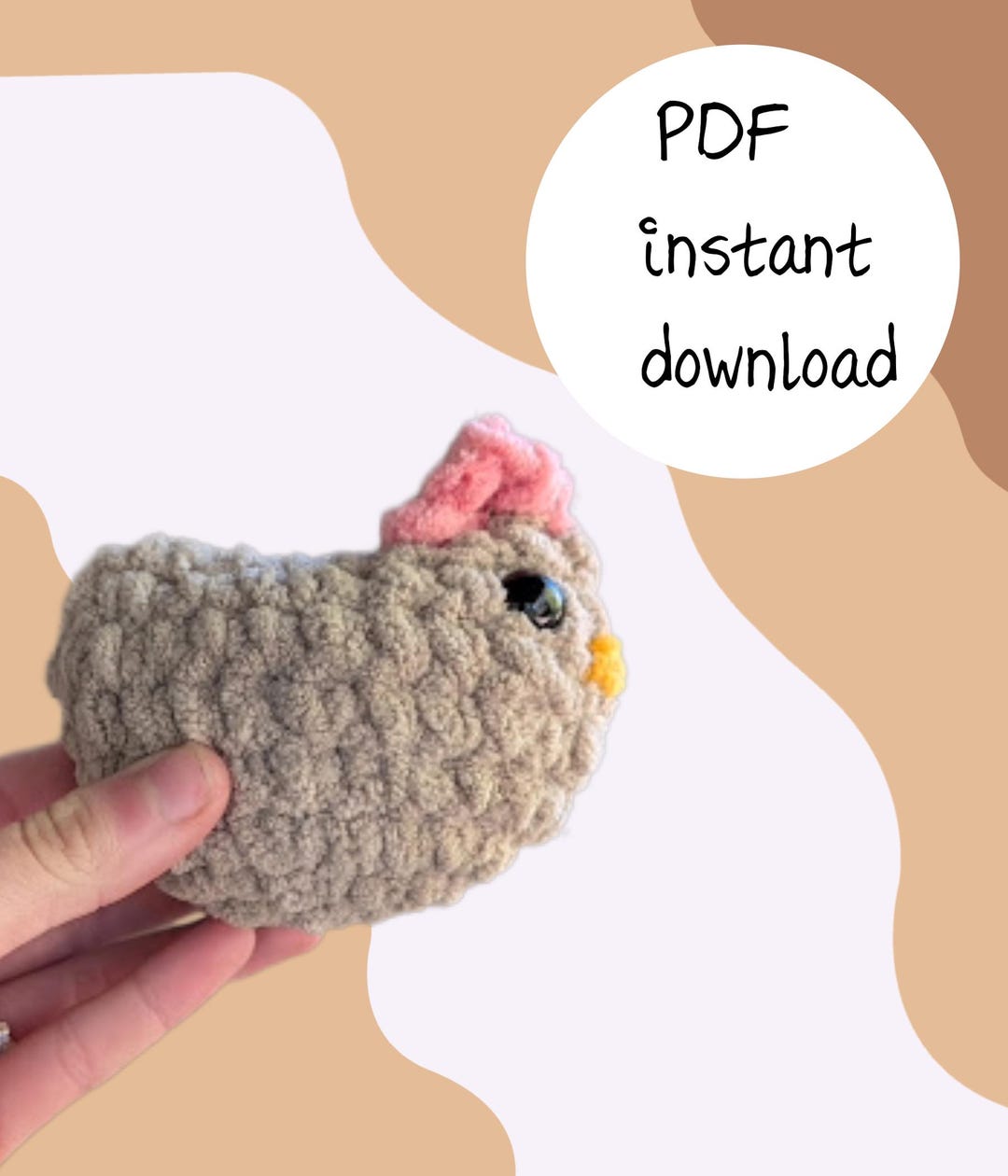 Crochet Mini Chicken Pattern Instant Download PDF Only - Etsy