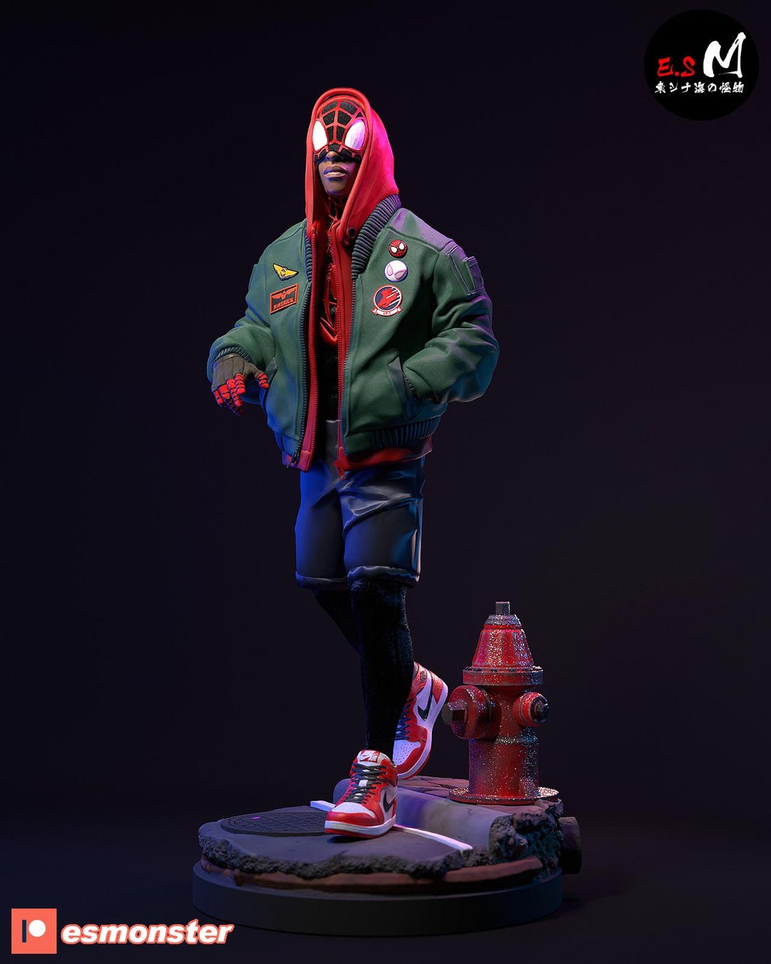 Miles Molares, Spiderverse, Spider Man - 3D Printed Figure – 3D Printed ...