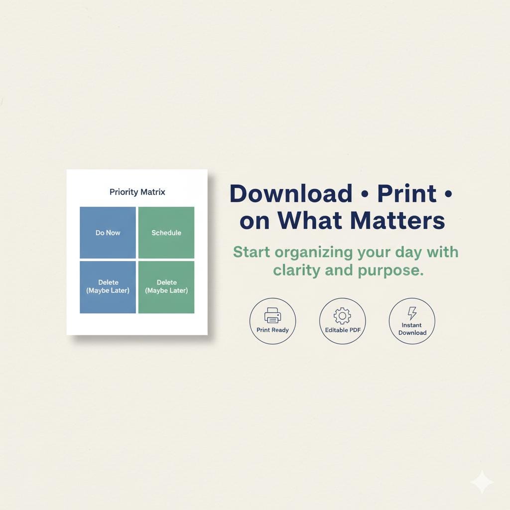 ADHD Priority Matrix Planner: Eisenhower Method, ADHD Time Management ...