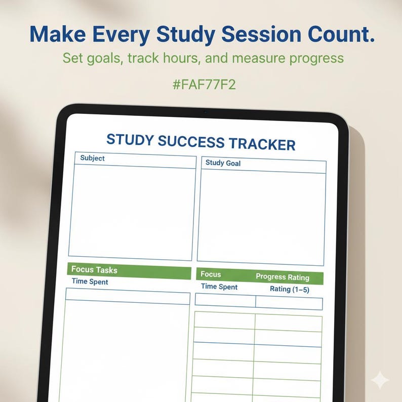 Subject Tracker Pdf ADHD Study Success Tracker: Printable Student Planner (PDF) - Etsy