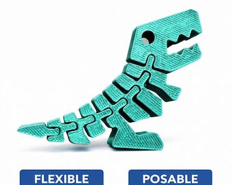 3D Printed Flexi Rex Dinosaur / articulating / Sensory Dinosaur Toy / Stress Relief / gift / fun / flexible