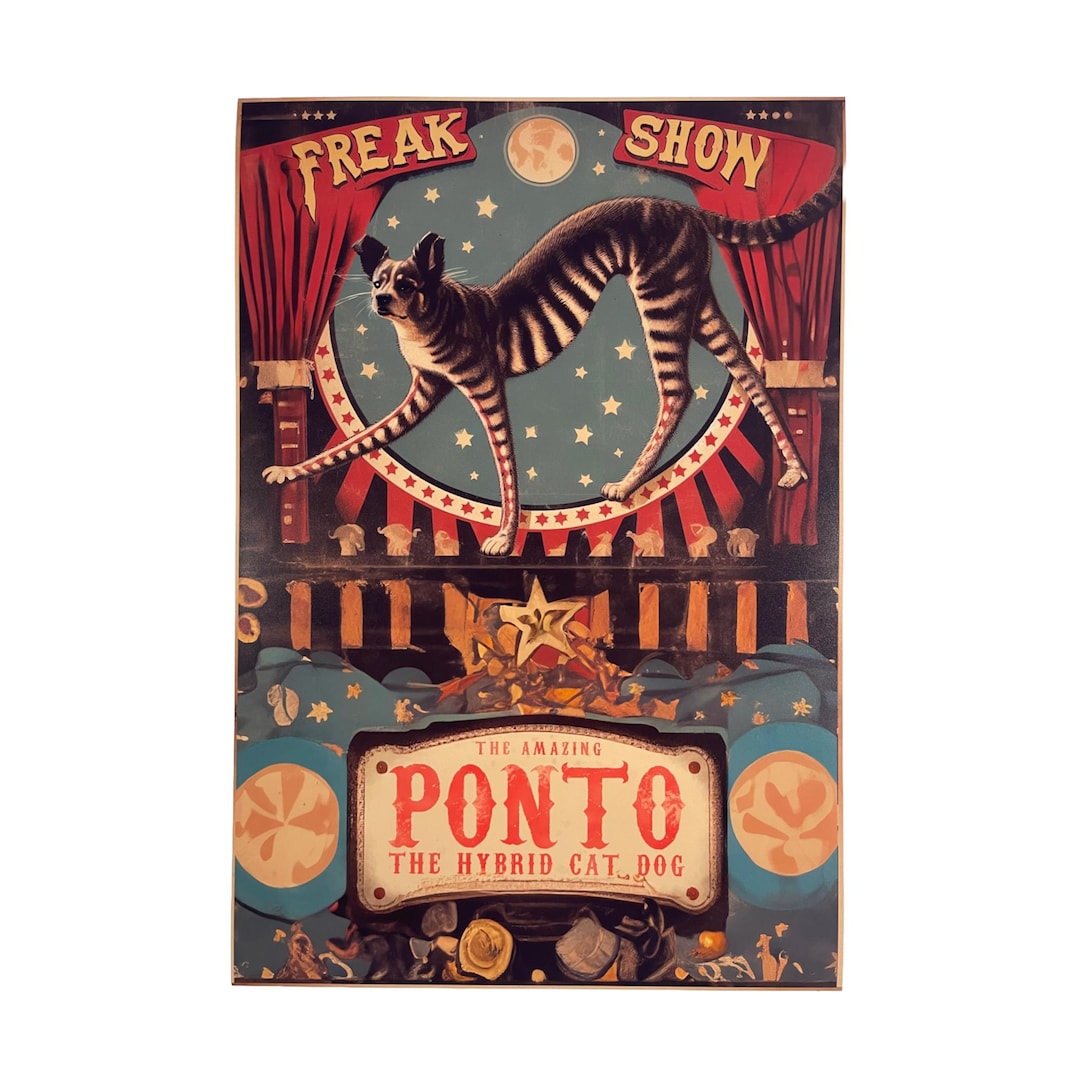 Live Freaks Poster Circus Freak Show Art Retro Print Freakshow
