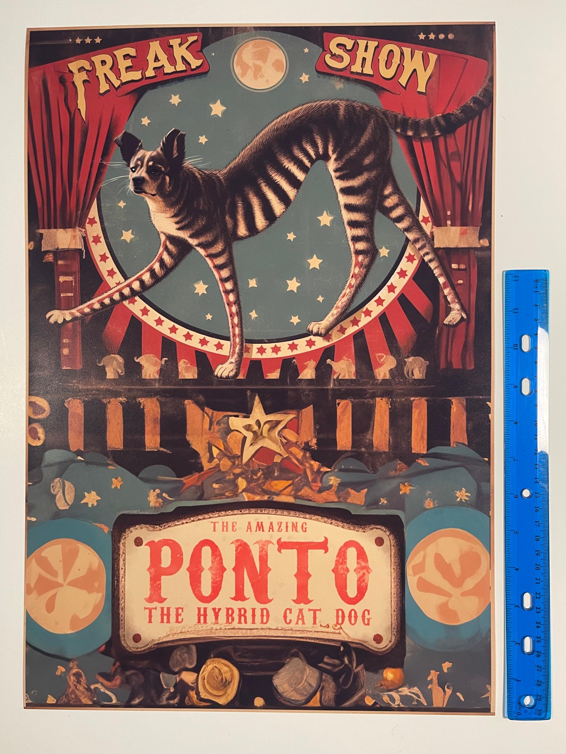 Live Freaks Poster Circus Freak Show Art Retro Print Freakshow