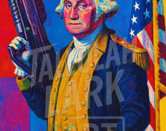 George Washington Humorous Inspired Art Print *Digital Art Print of Original*