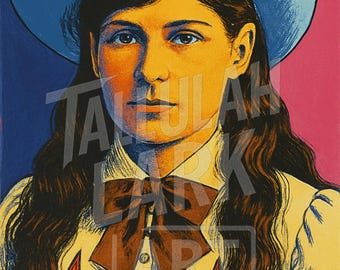 Annie Oakley Inspired Art Print *Digital Art Print of Original*