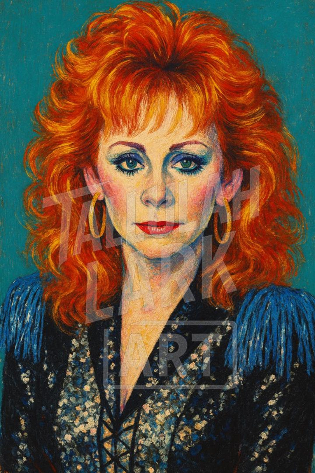 Reba Mcentire Inspired Art Print *digital Art Print of Original* - Etsy