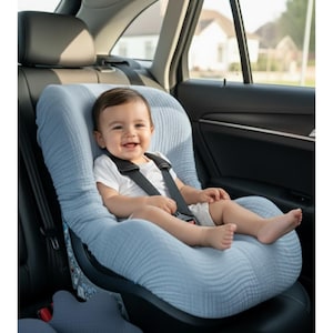 Organic Muslin Baby Car Seat Cover Liner: Breathable Cotton , stroller cover