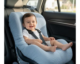 Organic Muslin Baby Car Seat Cover Liner: Breathable Cotton , stroller cover