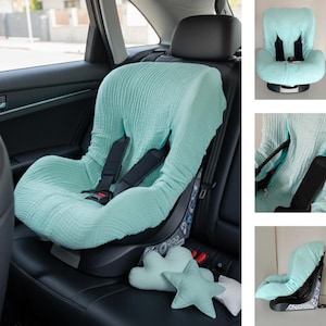 Organic Muslin Baby Car Seat Cover Liner: Breathable Cotton , stroller cover image 8