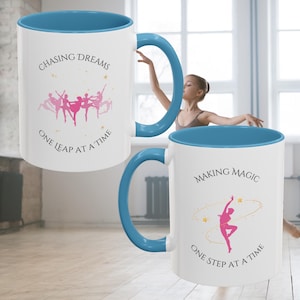 Personalized Dancer's Coffee Mug | Dance Silhouette, Ballet Dancer Art